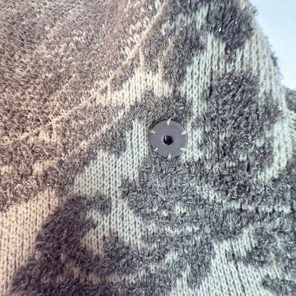 Chico's Brown and Cream Cowl Neck Sweater - Picture 7 of 10